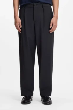 Tapered-fit trousers in washable performance-stretch fabric