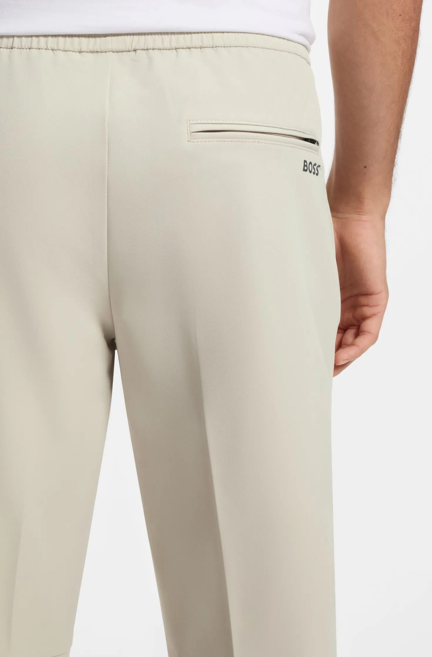 Tapered-fit trousers in water-repellent stretch fabric