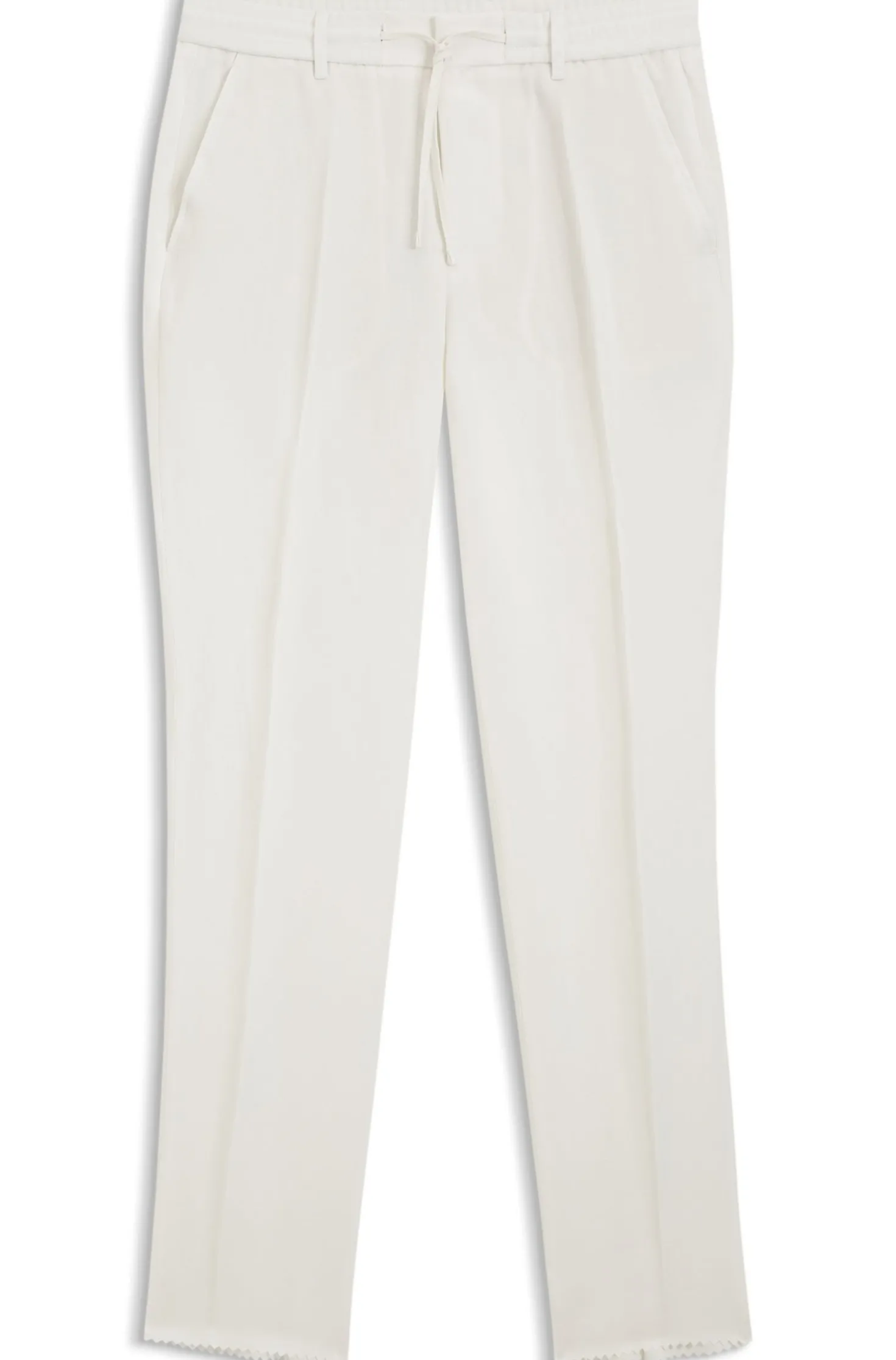 Tapered-fit trousers with drawcord waist