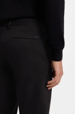 Tapered modern-fit trousers in stretch cotton
