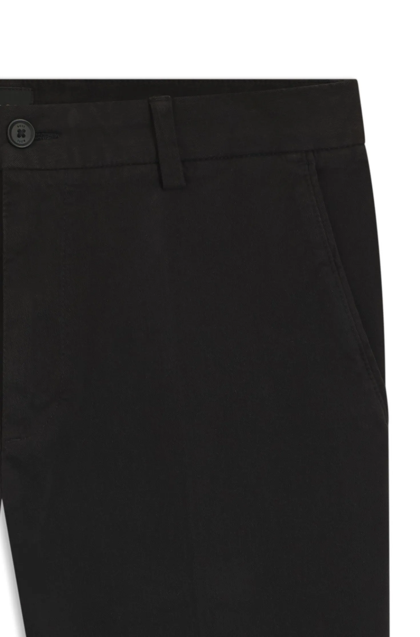 Tapered modern-fit trousers in stretch cotton