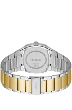 Telly two-tone watch with retro-inspired case