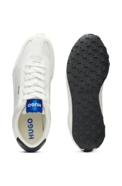 Textured-fabric trainers with star detail