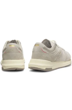 Textured-suede trainers with logo details