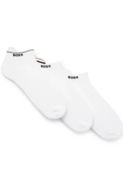Three-pack ankle socks with plush sole