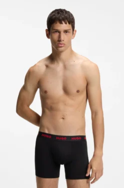Three-pack boxer briefs in stretch cotton