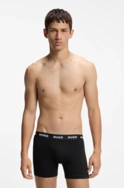 Three-pack boxer briefs in stretch cotton