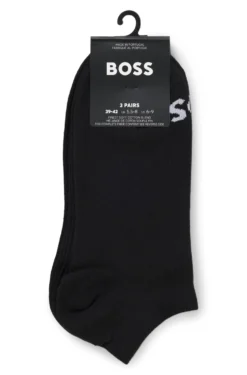 Three-pack of ankle-length socks with contrast logos
