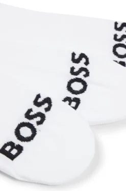 Three-pack of ankle-length socks with contrast logos