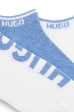Three-pack of ankle socks with logos