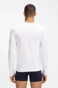 Three-pack of cotton T-shirts with logo embroidery