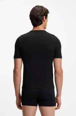 Three-pack of cotton underwear T-shirts with embroidered logo