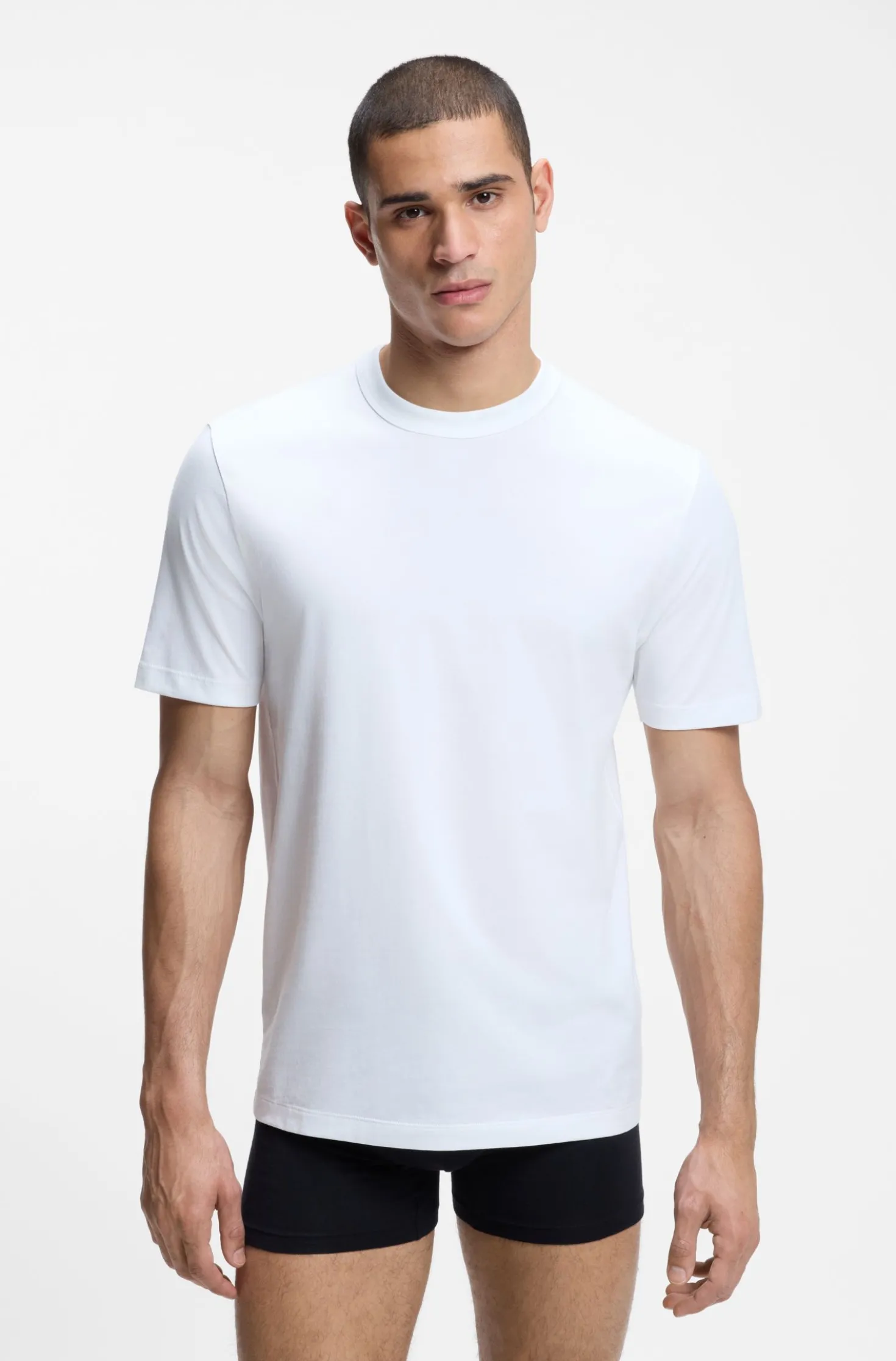 Three-pack of crew-neck T-shirts in cotton