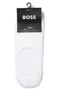 Three-pack of invisible socks in a cotton blend