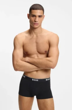 Three-pack of logo-detail trunks in stretch cotton