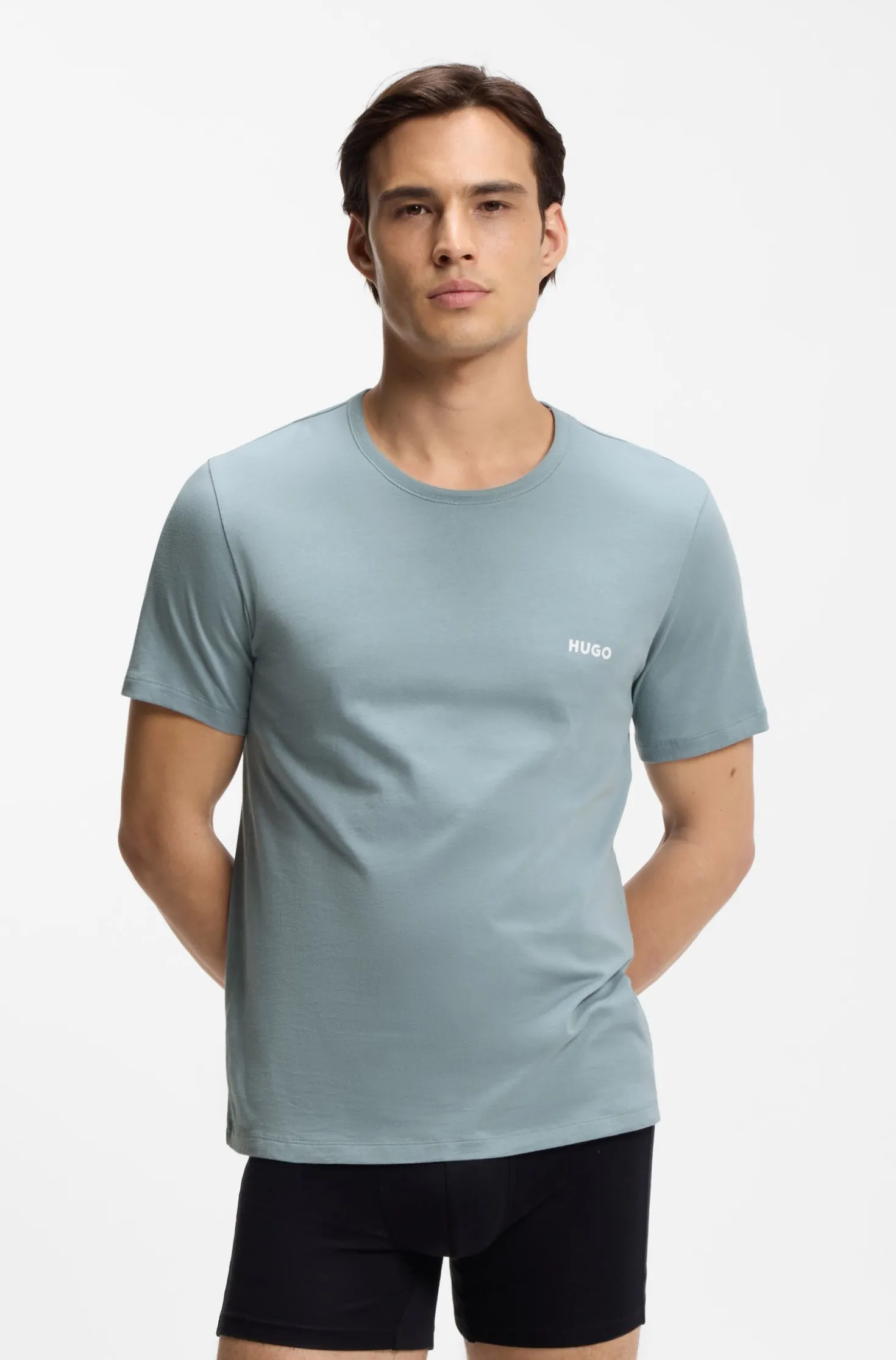 Three-pack of logo-print underwear T-shirts in cotton