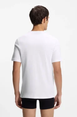 Three-pack of logo-print underwear T-shirts in cotton