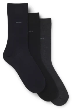 Three-pack of regular-length socks in stretch fabric