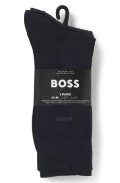 Three-pack of regular-length socks in stretch fabric
