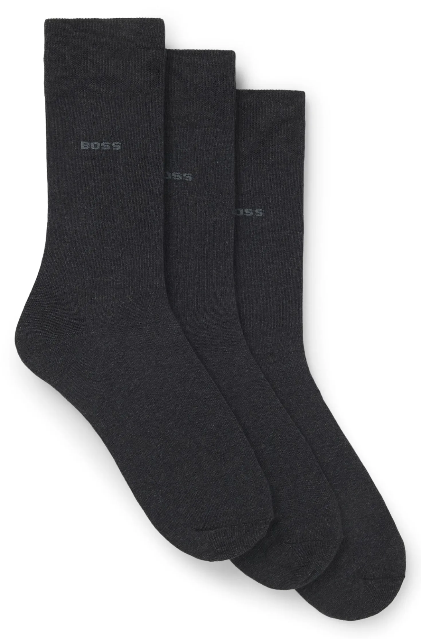 Three-pack of regular-length socks in stretch fabric