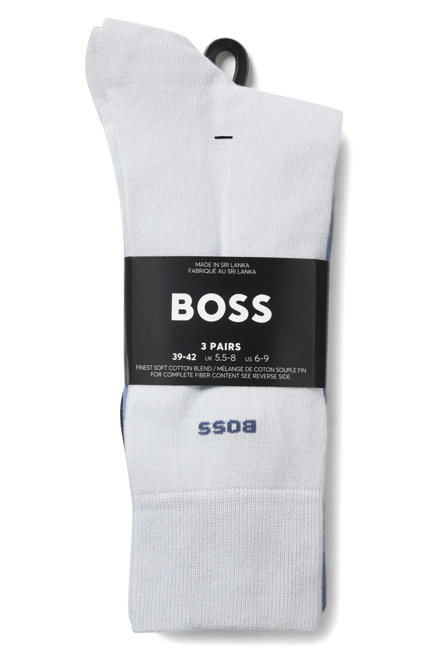 Three-pack of regular-length socks in stretch fabric