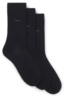 Three-pack of regular-length socks in stretch fabric