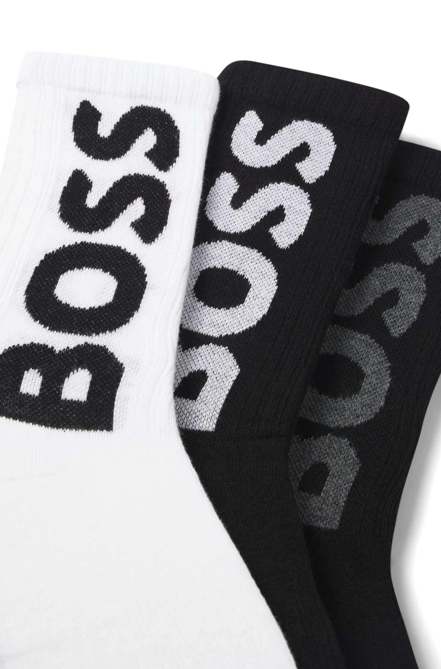 Three-pack of short socks with large logos