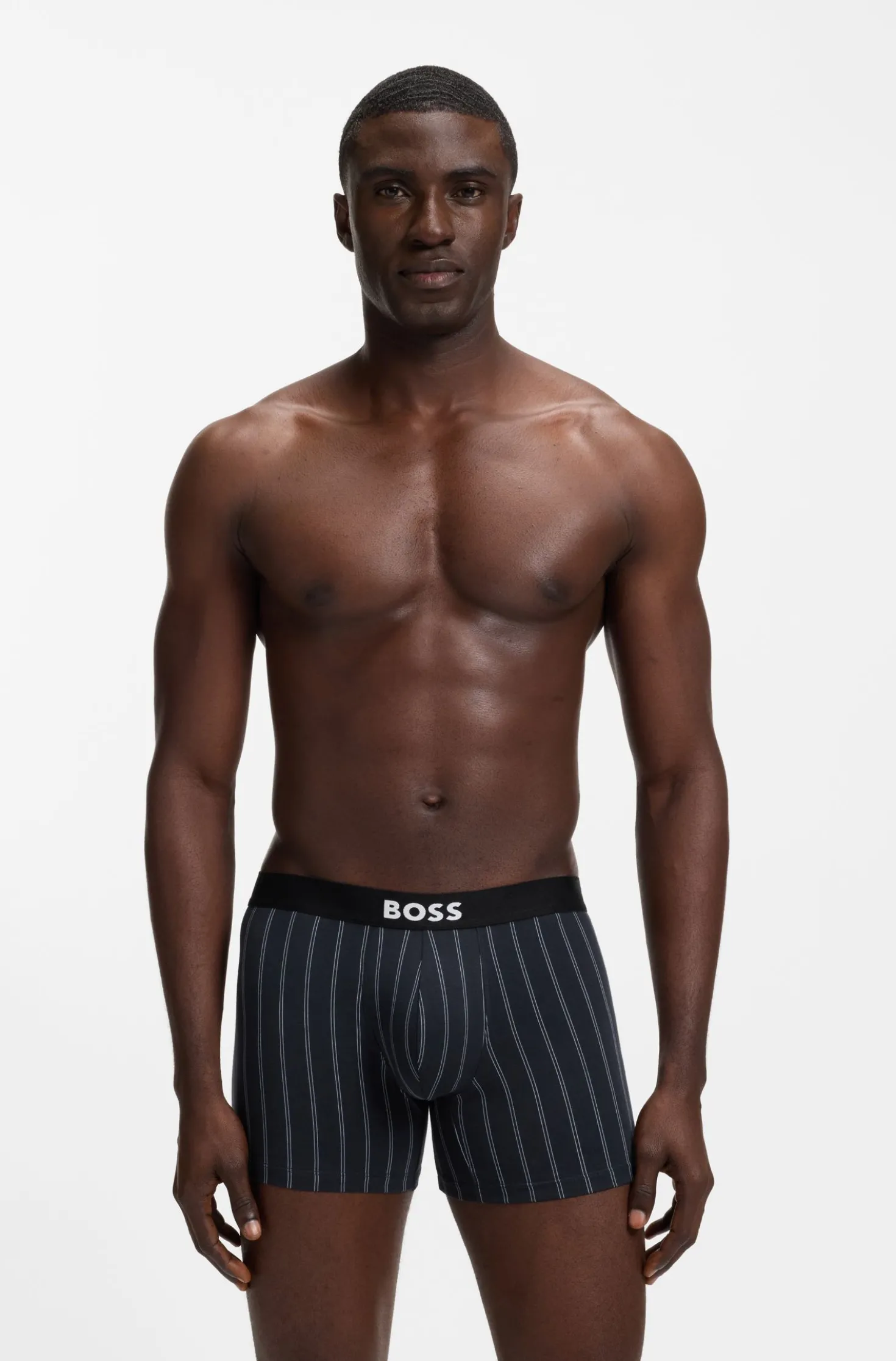 Three-pack of stretch-cotton boxer briefs
