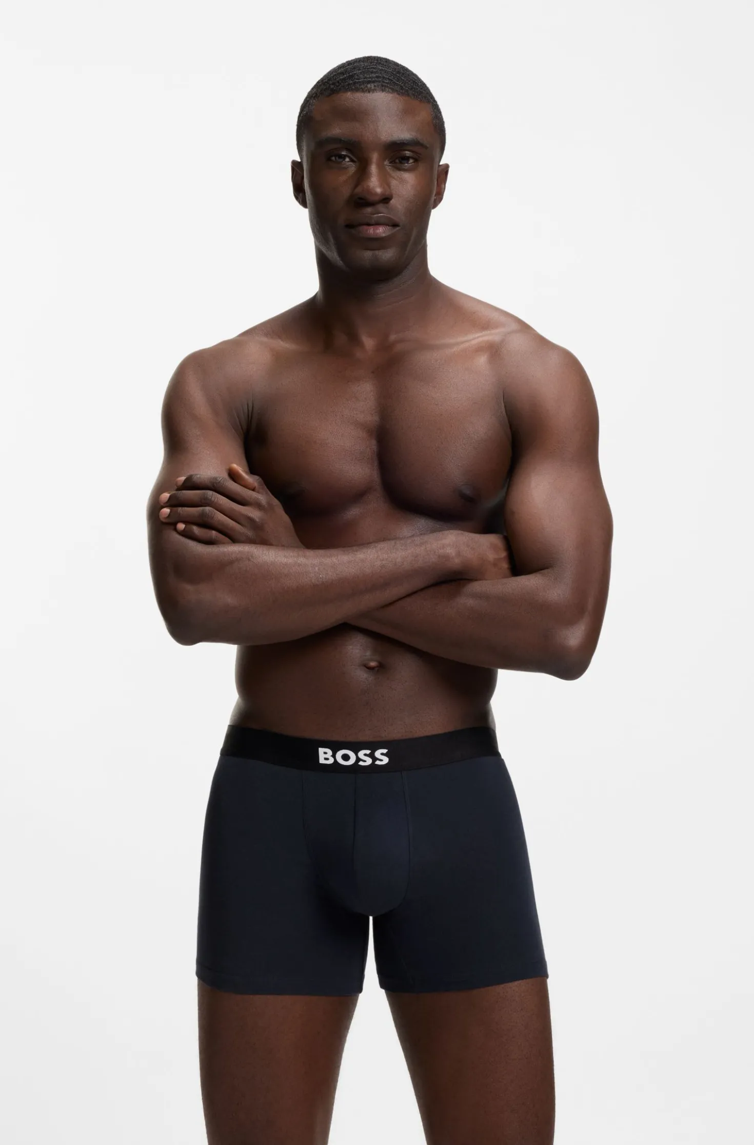 Three-pack of stretch-cotton boxer briefs