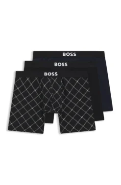 Three-pack of stretch-cotton boxer briefs