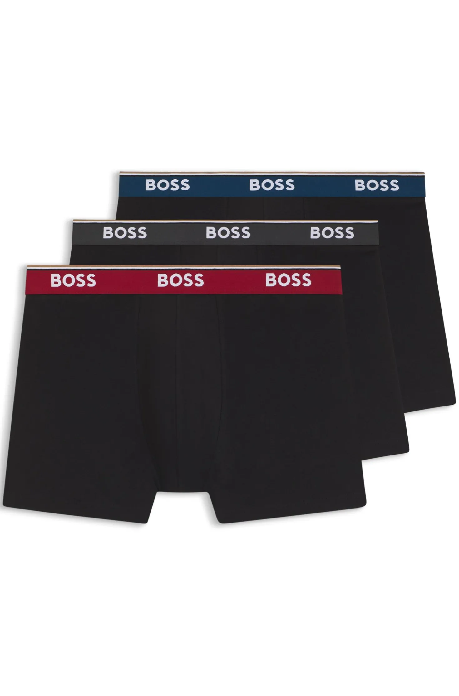 Three-pack of stretch-cotton logo-waistband boxer briefs