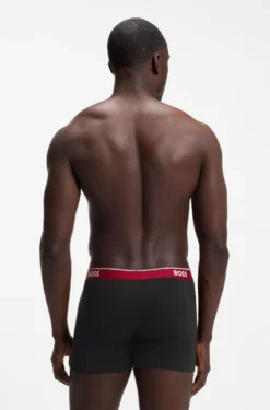 Three-pack of stretch-cotton logo-waistband boxer briefs