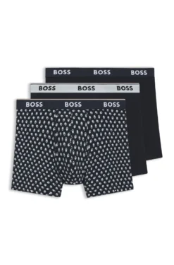 Three-pack of stretch-cotton logo-waistband boxer briefs