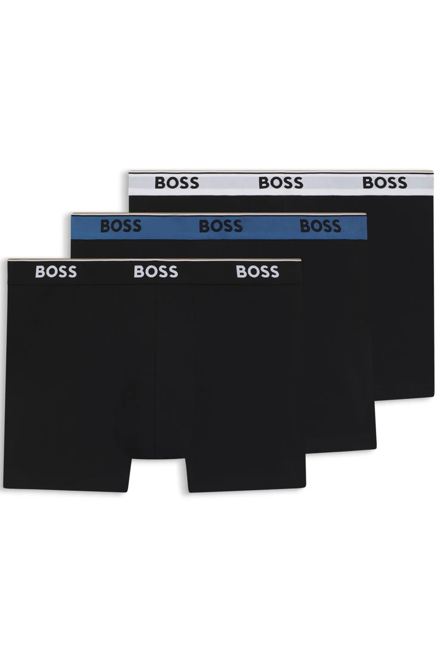 Three-pack of stretch-cotton logo-waistband boxer briefs