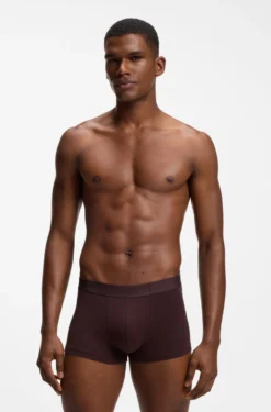 Three-pack of stretch-cotton trunks with logo waistbands