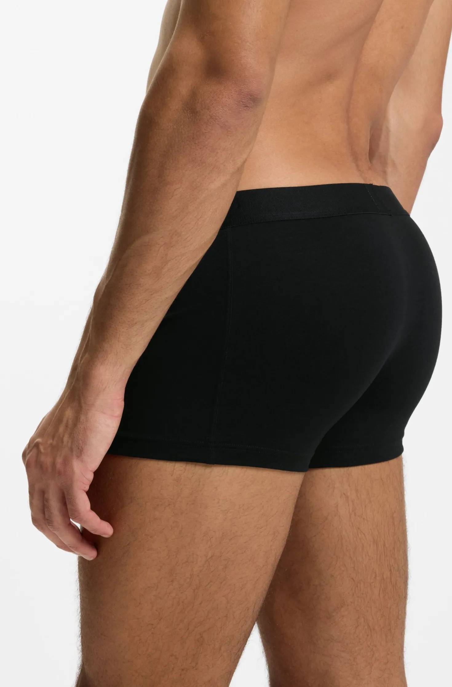 Three-pack of stretch-cotton trunks with logo waistbands