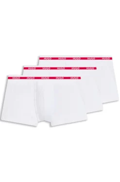 Three-pack of stretch-cotton trunks with logo waistbands