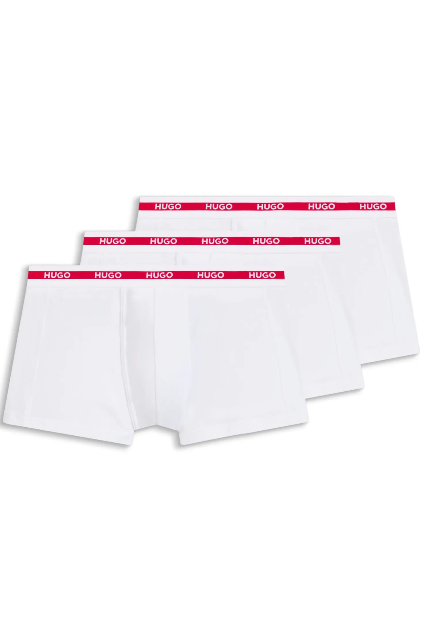 Three-pack of stretch-cotton trunks with logo waistbands