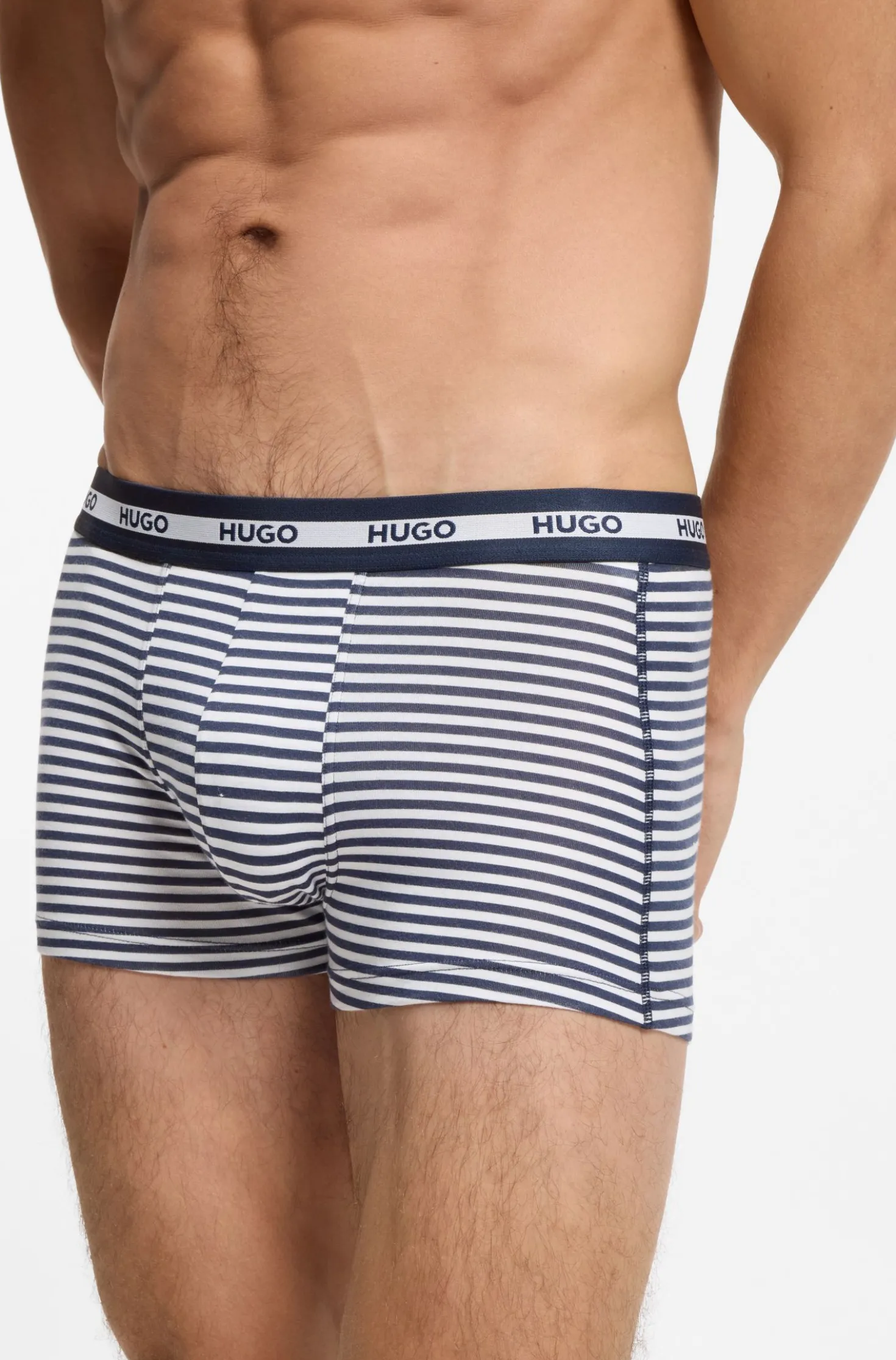 Three-pack of trunks in stretch cotton