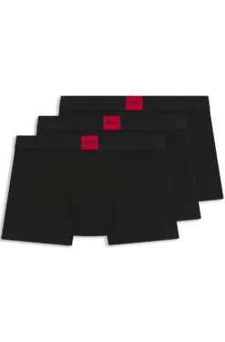 Three-pack of trunks in stretch cotton