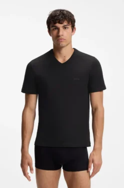 Three-pack of V-neck underwear T-shirts in cotton
