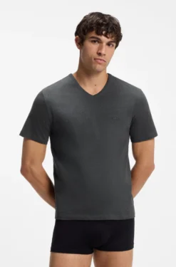 Three-pack of V-neck underwear T-shirts in cotton
