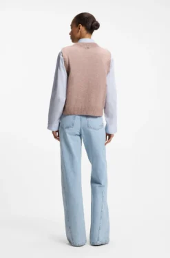Tie-front cardigan in Italian yarn