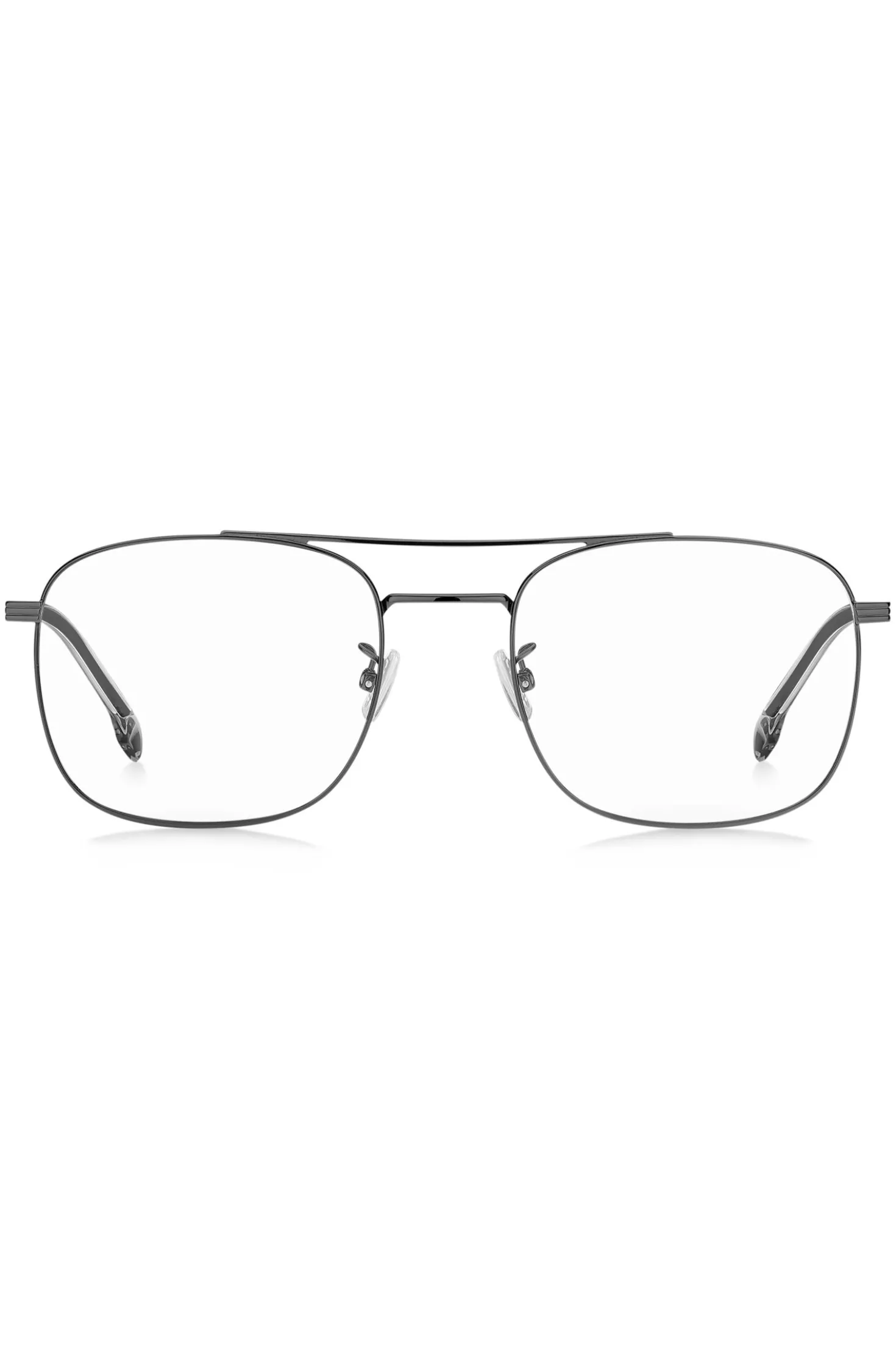 Titanium optical frames with double bridge
