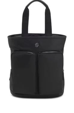 Tote backpack with Double B monogram trim