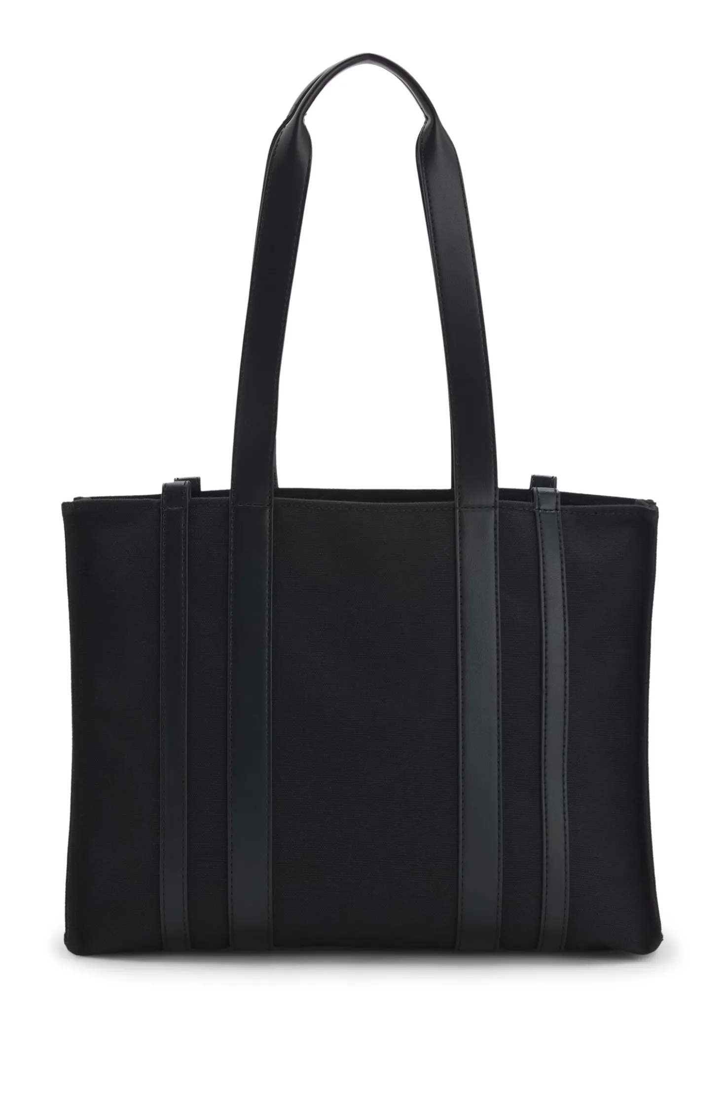 Tote bag with gold hardware and printed logo