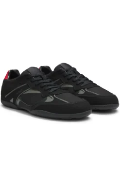 Trainers in mesh and faux suede