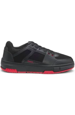 Trainers with mesh and faux leather