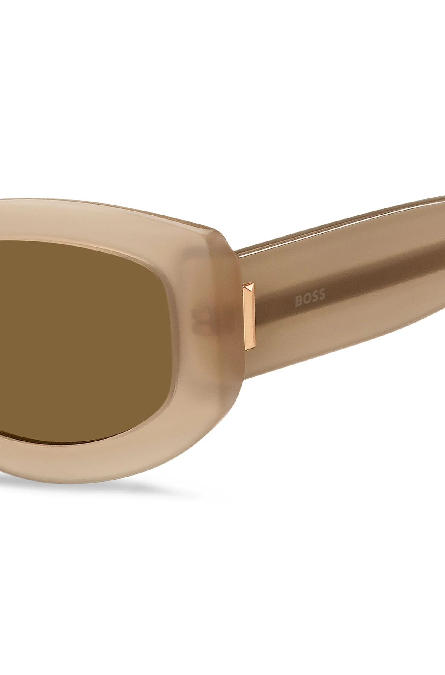 Translucent-acetate sunglasses with logo details