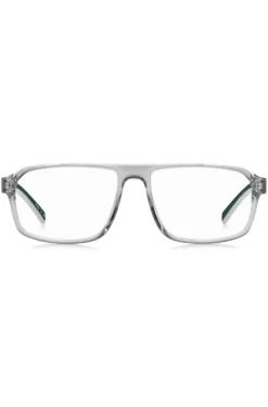 Transparent-acetate optical frames with green trims